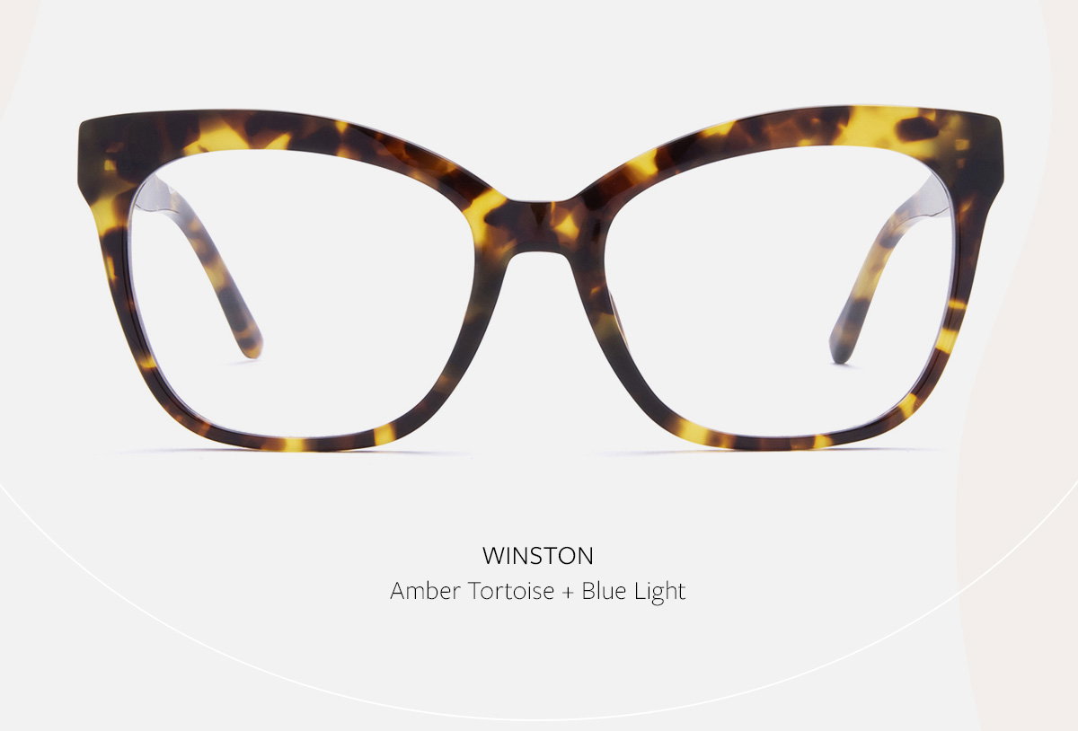 Winston Amber Tortoise Blue Light