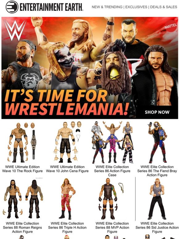 Entertainmentearth Com New Wwe Action Figures Milled