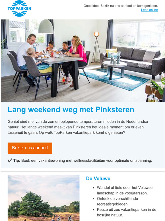 Er even tussenuit met Pinksteren?
