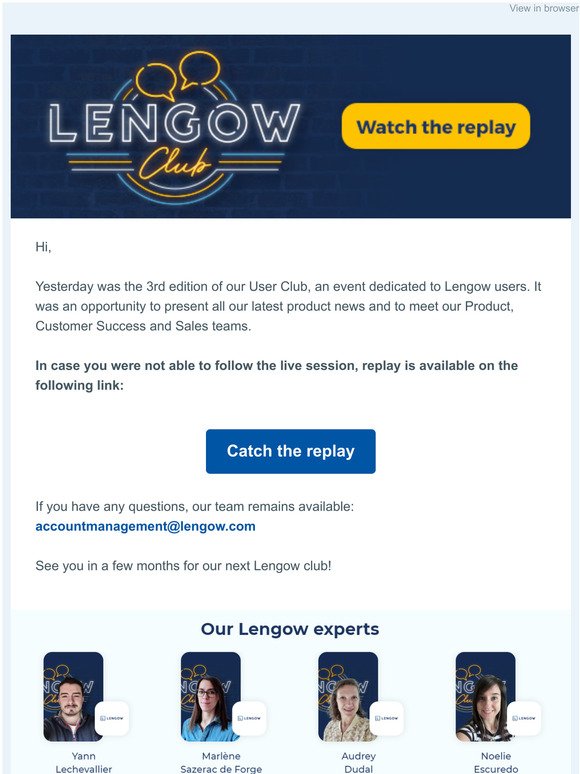 Lengow User Club: time to watch the replay!
