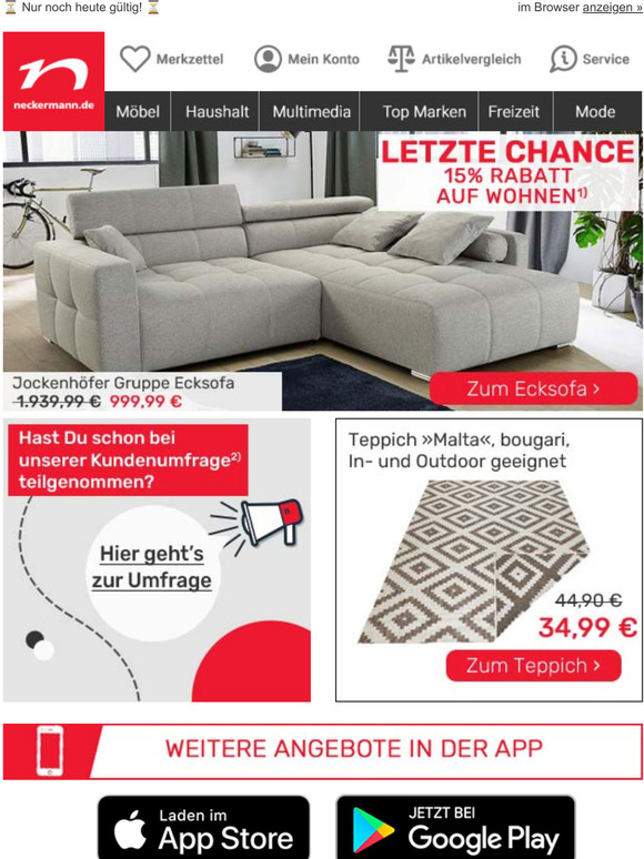 15% Rabatt fr Schnppchenjger!