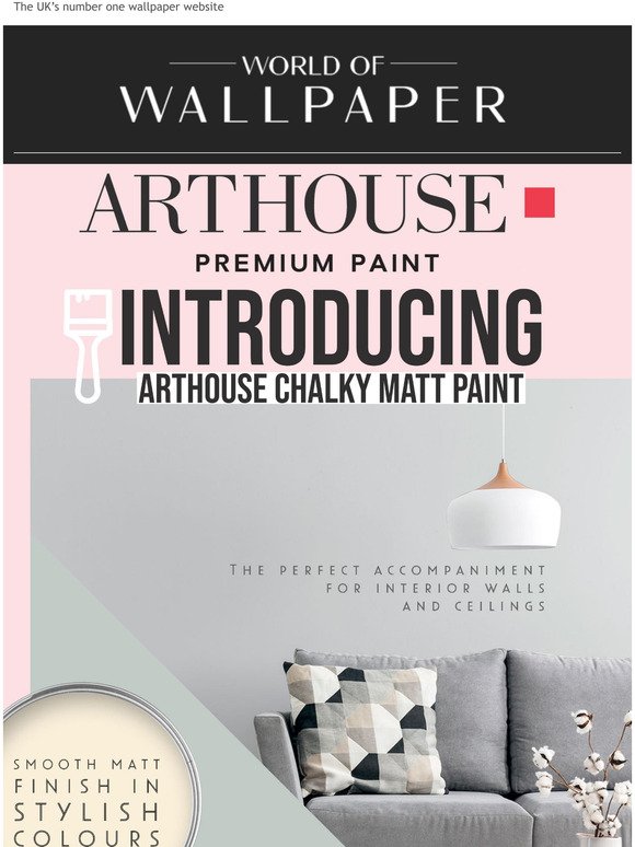 New Product Alert! Arthouse Chalky Matt Paint at World of Wallpaper