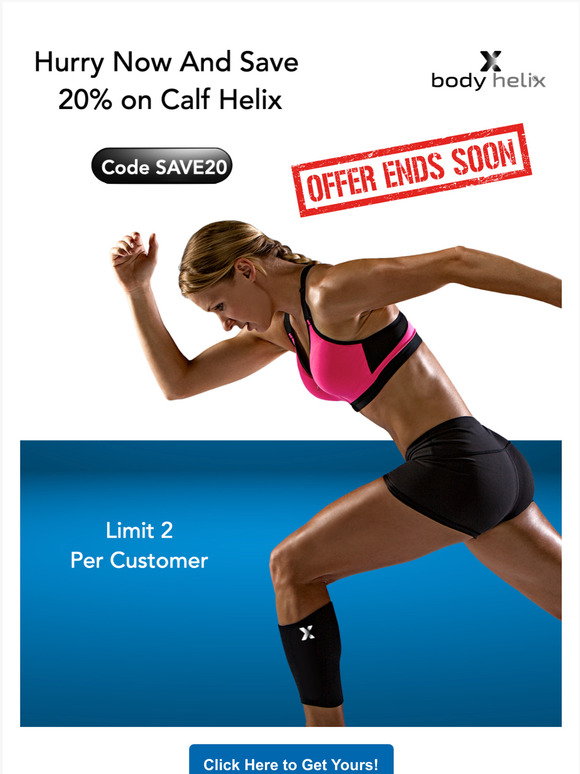 It's Your Last Chance!  20% Off Calf Compression Sleeves!