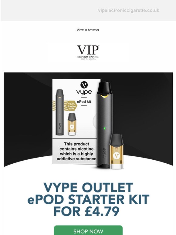 Vip Electronic Cigarette Vype Epod Starter Kit For 4 79 Milled