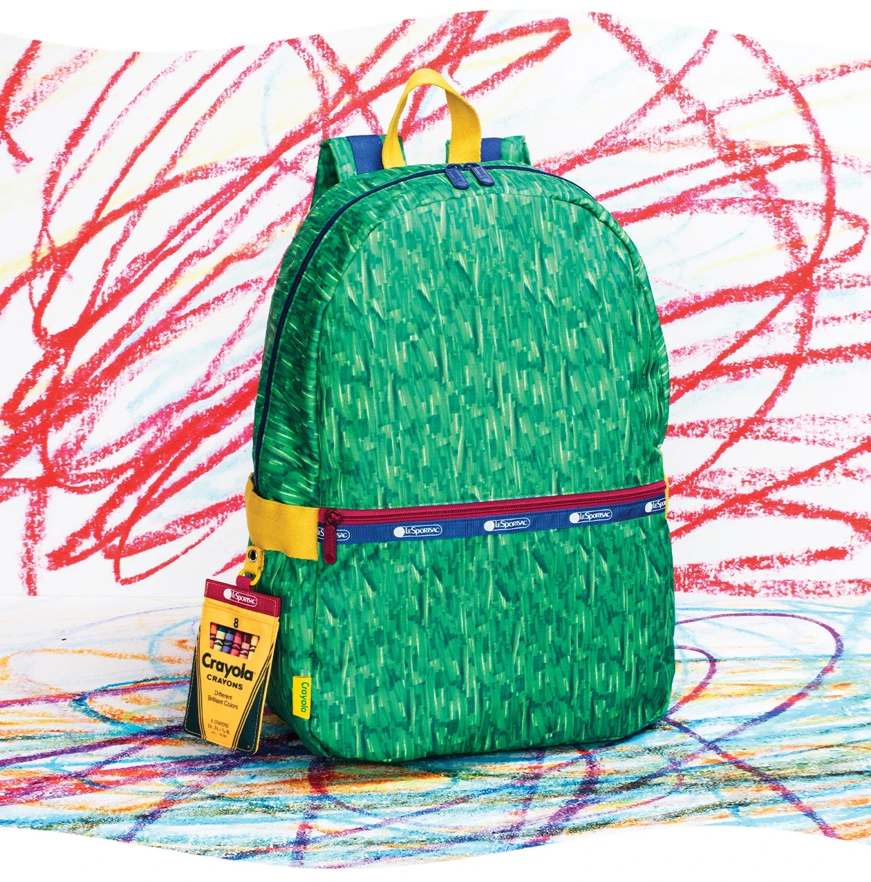 Crayola × LeSportsac】YORK SATCHEL ガーデンカラーリング LeSportsac 