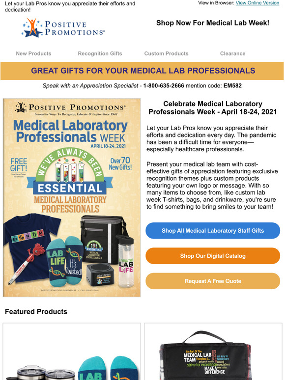 Positive Promotions Shop Now For Medical Lab Week! Milled