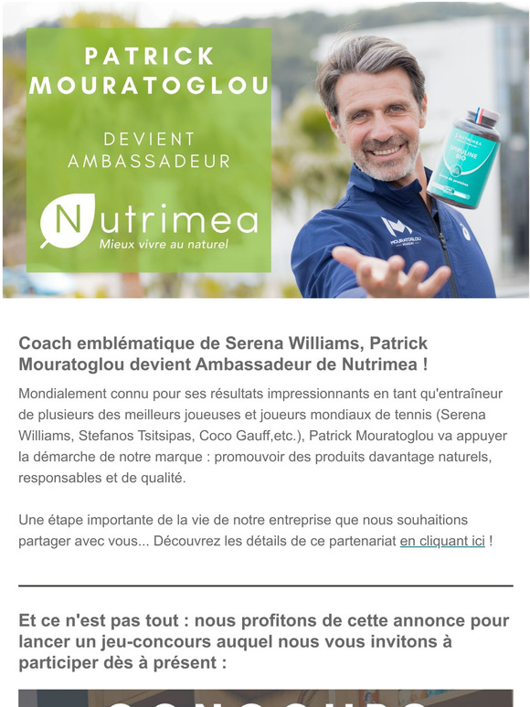 Un Coach mondialement connu devient Ambassadeur de Nutrimea
