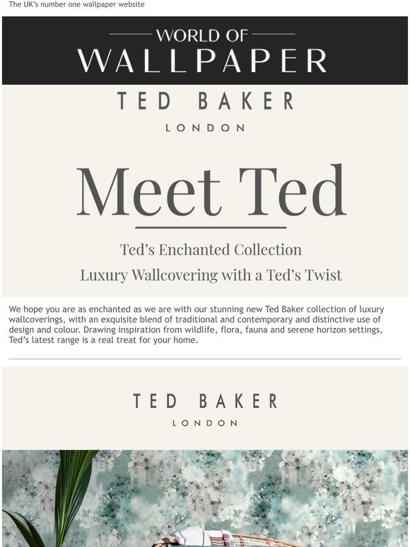 Meet Ted! Ted Baker Luxury Wallcovering New Brand at World of Wallpaper