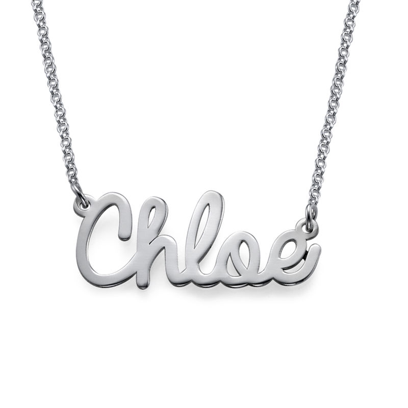 Cursieve Naam Ketting in 925 Zilver