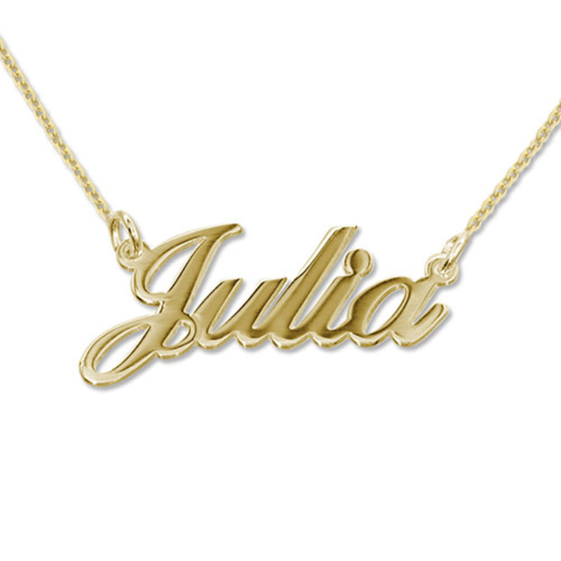Kleine Klassieke Naamketting in Goudkleur