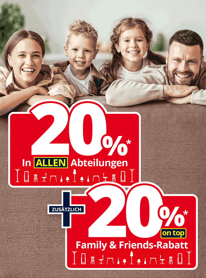 Möbel Höffner 20 + 20 Rabatt Gnstig einrichten mit Family & Friends und ExtraRabatten Milled