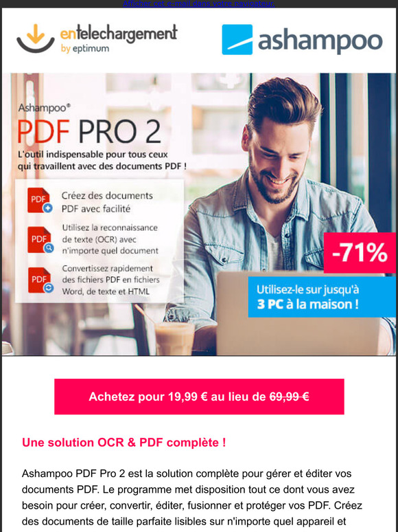 71% de remise sur cet diteur de PDF universel pour crer, diter et convertir facilement en PDF
