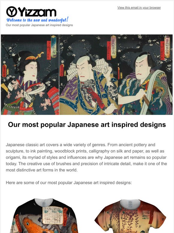 Our most popular Japanese art inspired designs