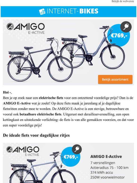 Internet-bikes.com: NIEUW! De AMIGO e-bikes, goedkoper ga je niet vinden Milled