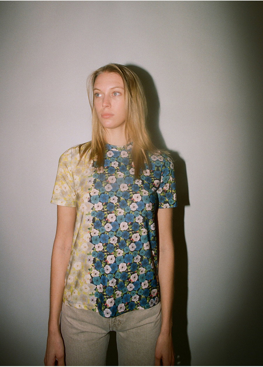 No.6 Carey Top in Citrus and Ocean Dip Dye