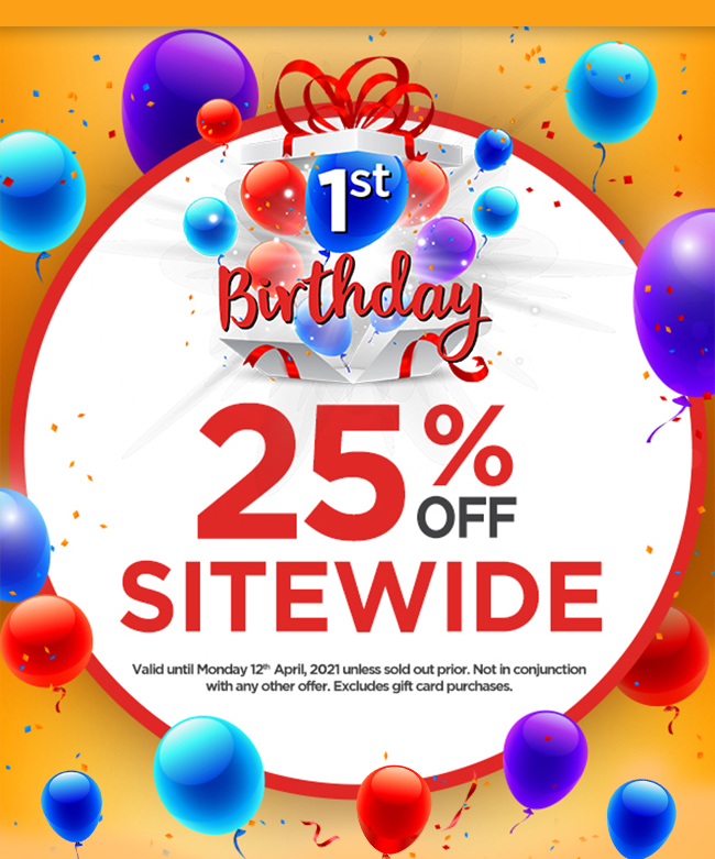 Riot Stores: Hurry Our Huge 1st Birthday Sale Ends Today! Let's celebrate  with $1 deals plus 25% OFF Sitewide!