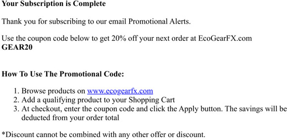 Your subscription is now complete.