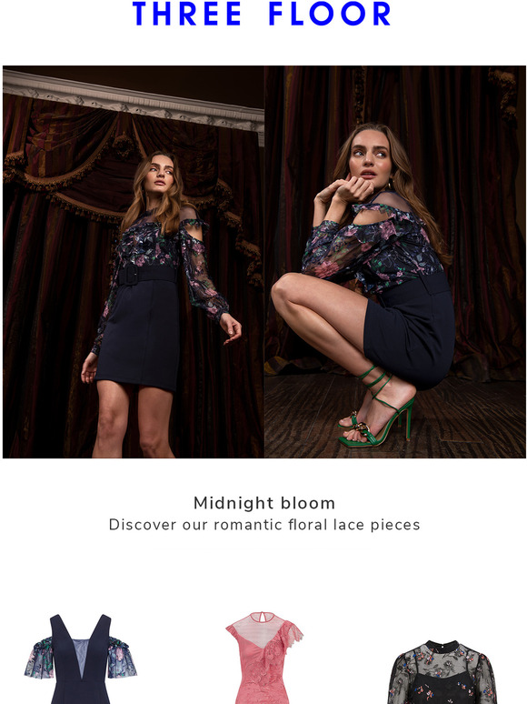 Midnight bloom  Discover our floral lace pieces