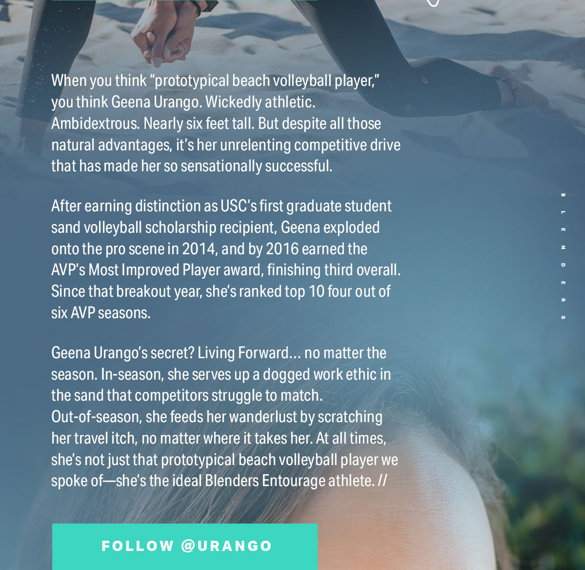 Blenders Eyewear Blenders Entourage Meet Pro Beach Volleyball Player