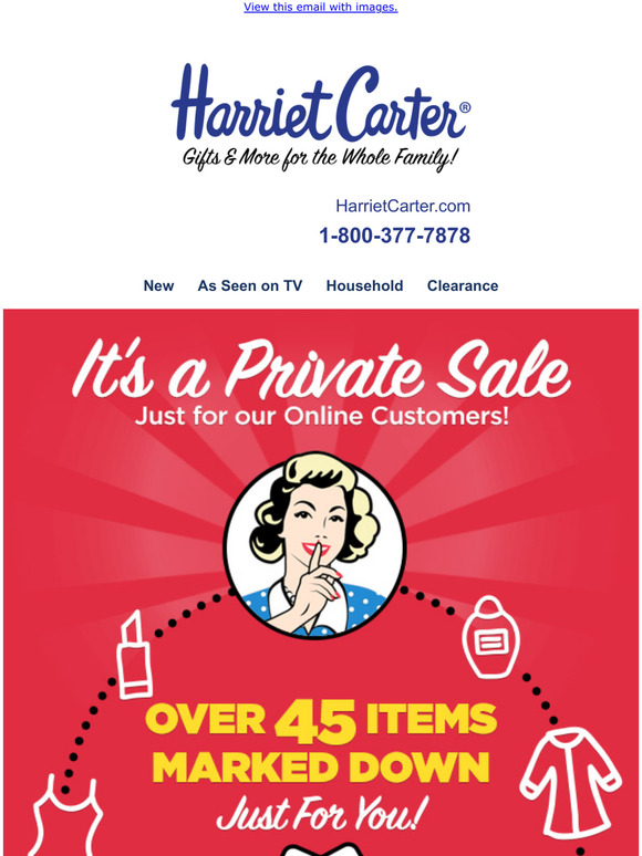 Harriet Carter Private Sale! New Savings up to 70 off in Final Call