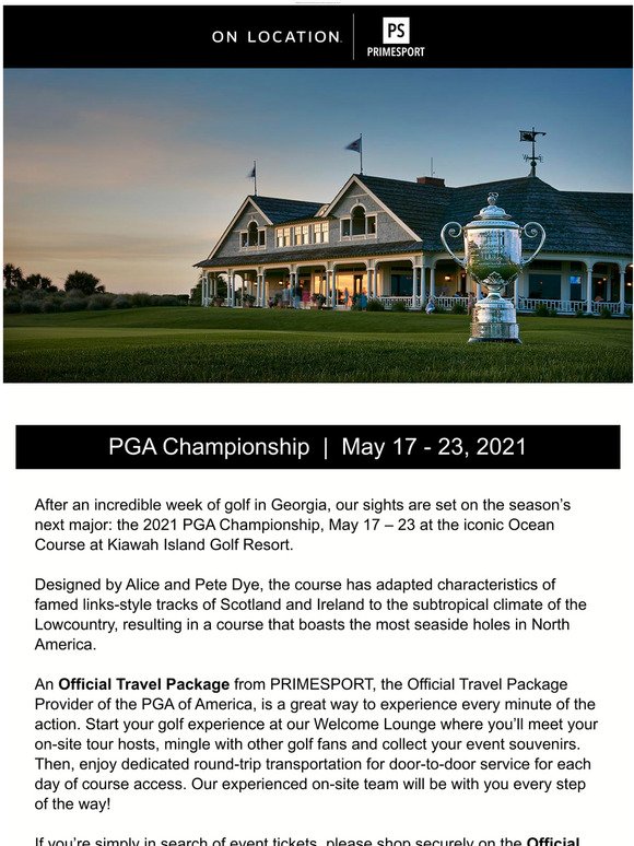 Available Now: Official PGA Championship and Ryder Cup Ticket Exchange & Travel Packages