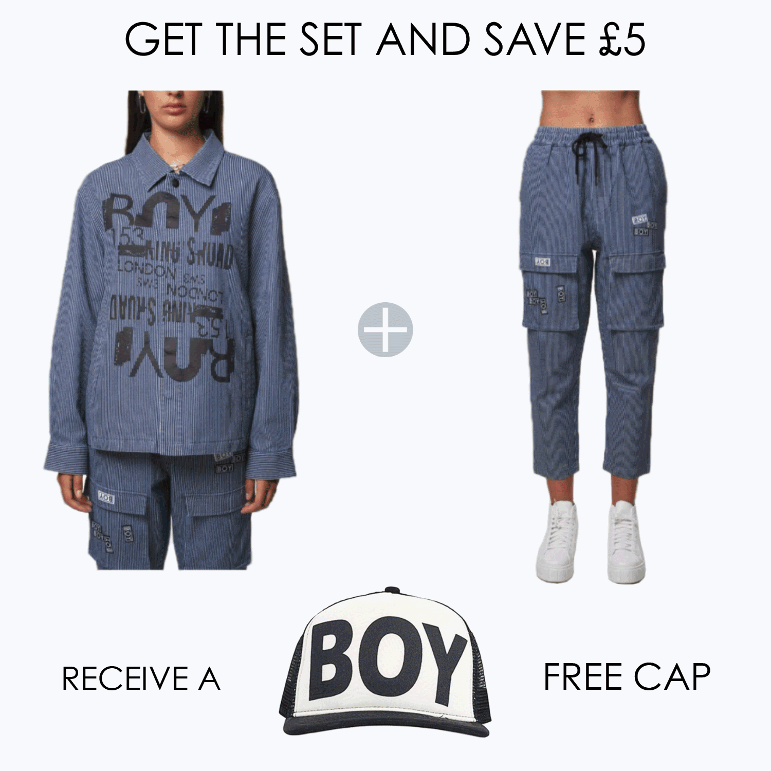 Boy London Get the set & save 5 + receive a free cap Milled