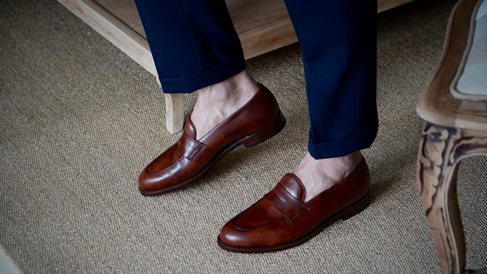 Cobbler Union Smith Penny Loafer In Brown Museum Calf 10 UK $450 MSRP Men main image 2