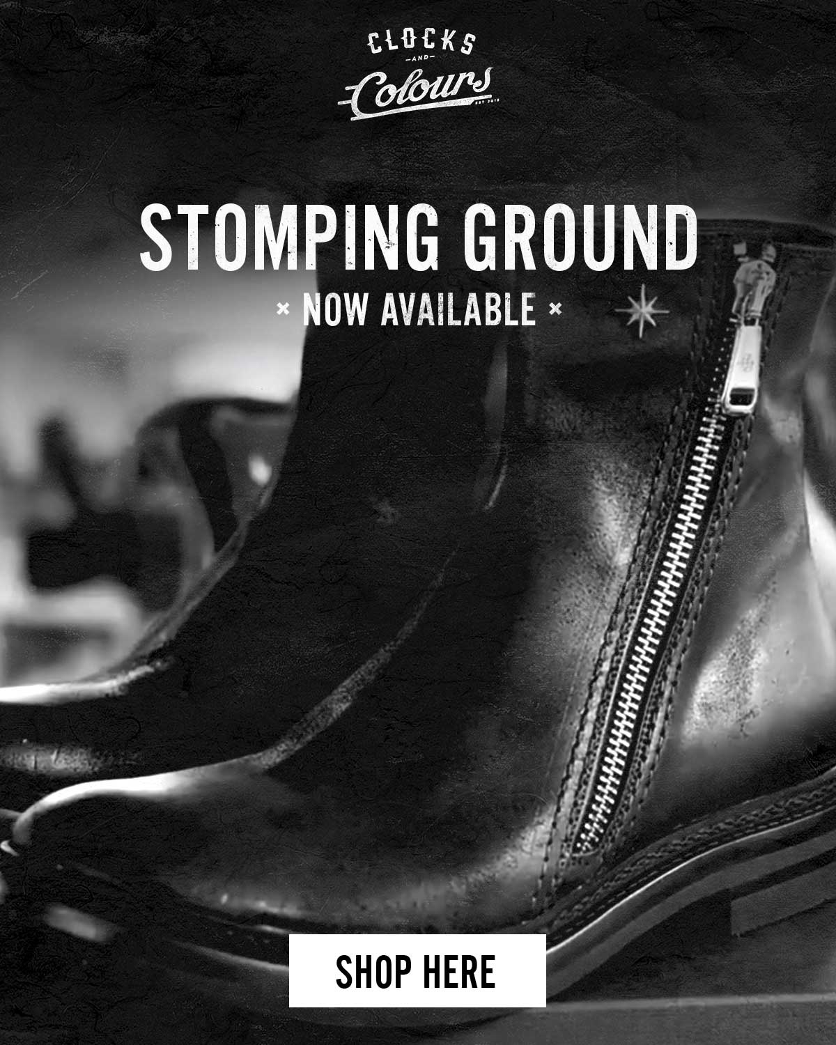 Clocks and Colours Convert 'Stomping Ground' Boots Now Available