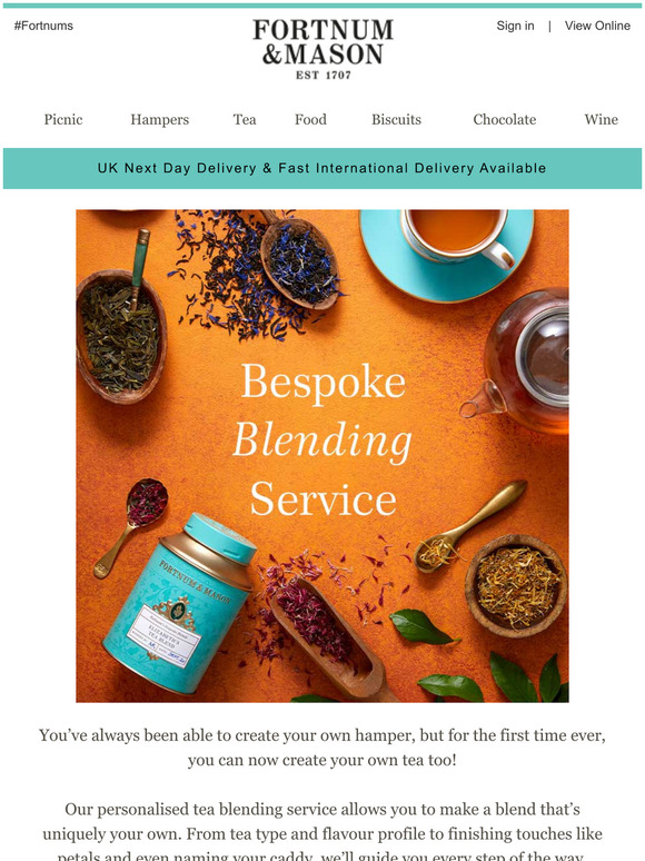 Fortnum & Mason Create Your Own Tea! Milled