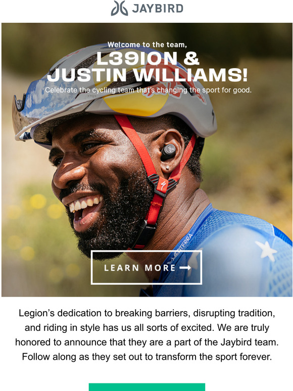 Justin Williams and L39ION of LA join Jaybird!