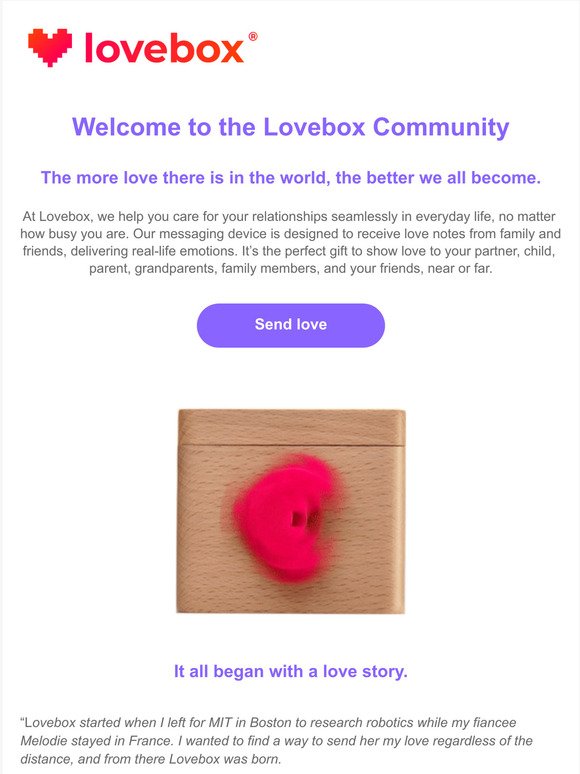 Welcome to the Lovebox Community 