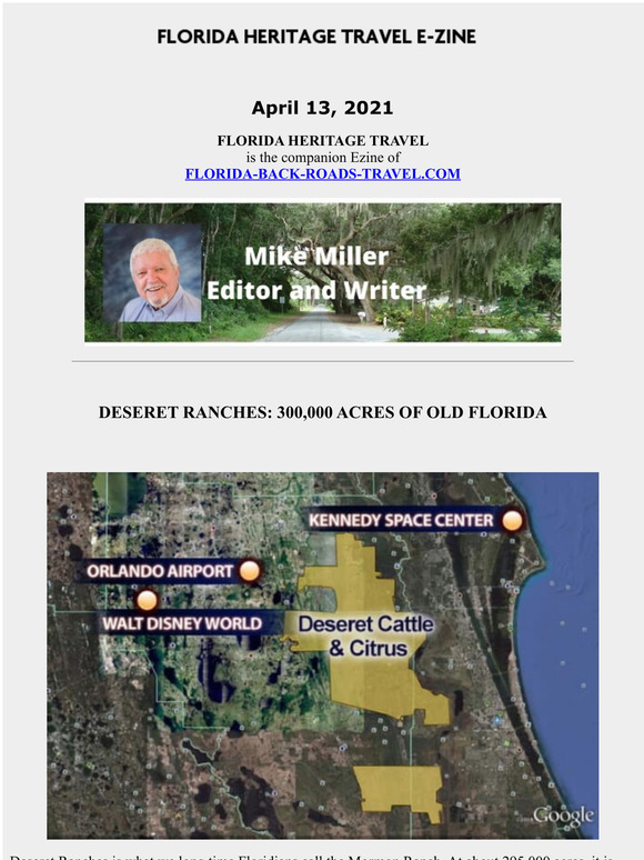 Florida Heritage Travel, April 13, 2021 - Deseret Ranches
