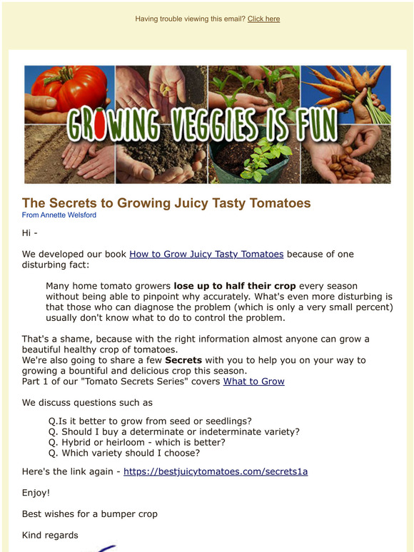 The Secrets to Growing Juicy Tasty Tomatoes  -