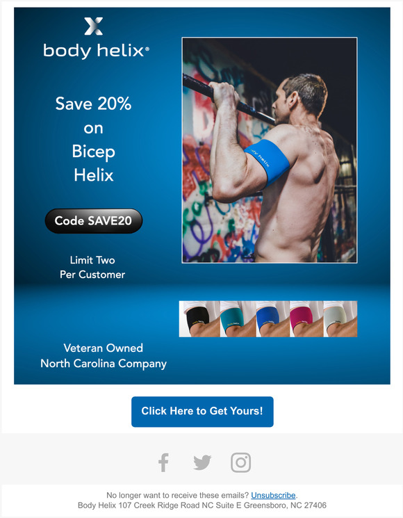  20% Off Bicep Compression Products!
