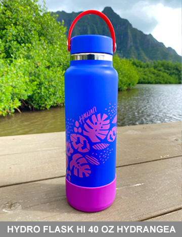 NEW 40oz Hydro popular Flask, Hydrangea Hawaii 2021