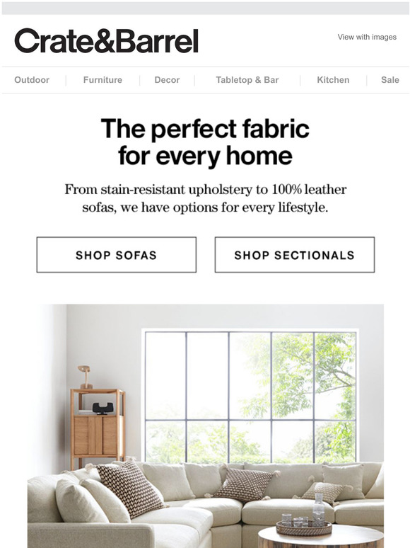 Crate and Barrel Which upholstery is right for your sofa? Milled