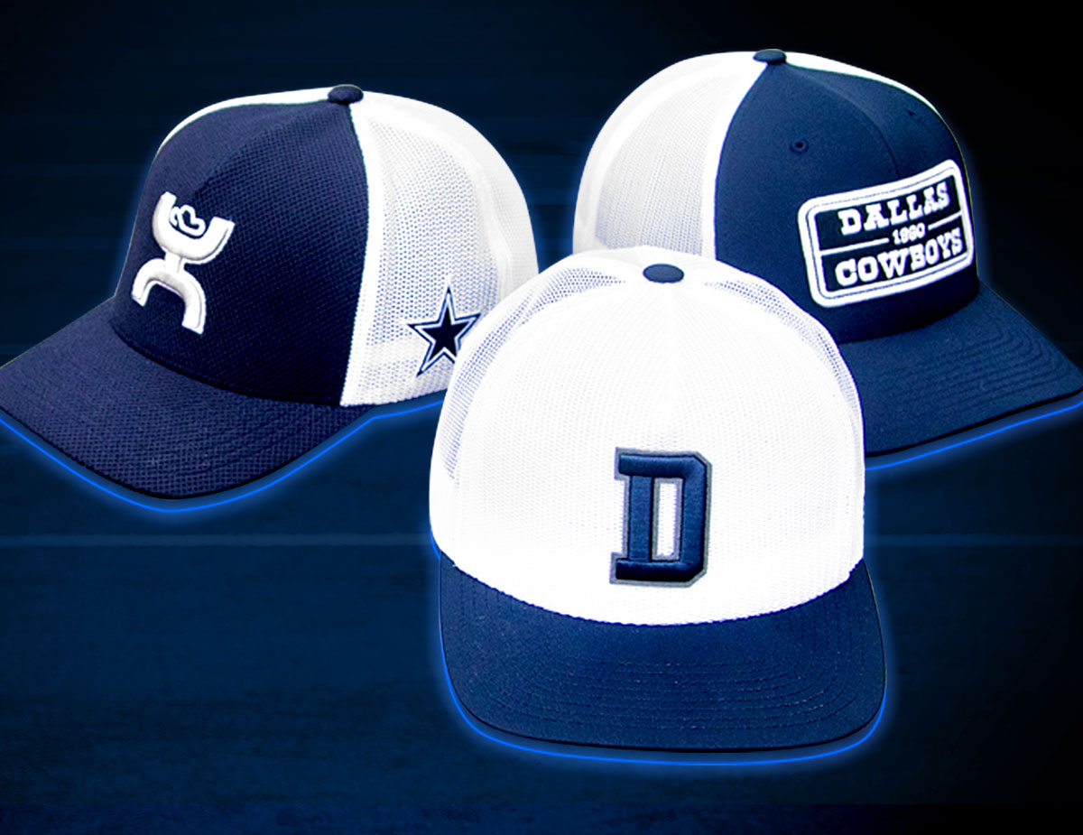 Dallas Cowboys D Flex Hat - White