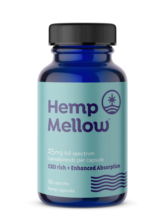 hemp-mellow-15-count-capsule-bottle