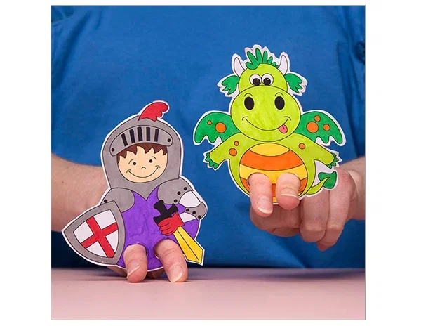 St. George & Dragon Finger Puppets