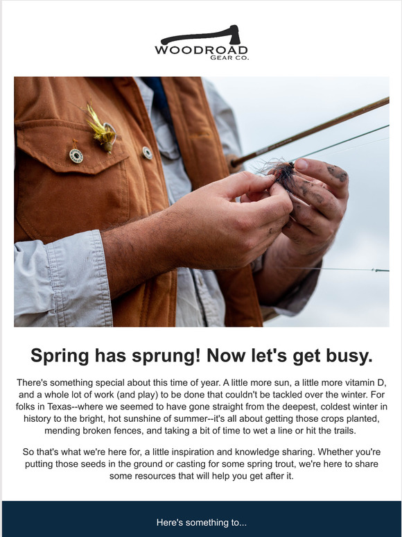 Spring has sprung! Let's get busy.