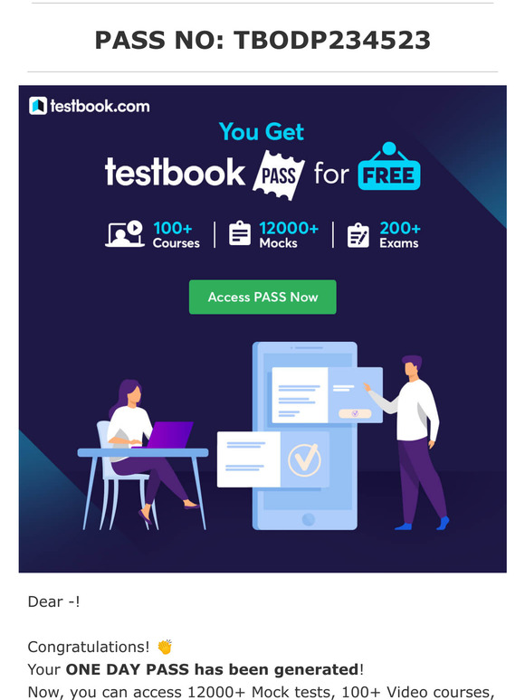 Congrats! Your PASS is Generated!