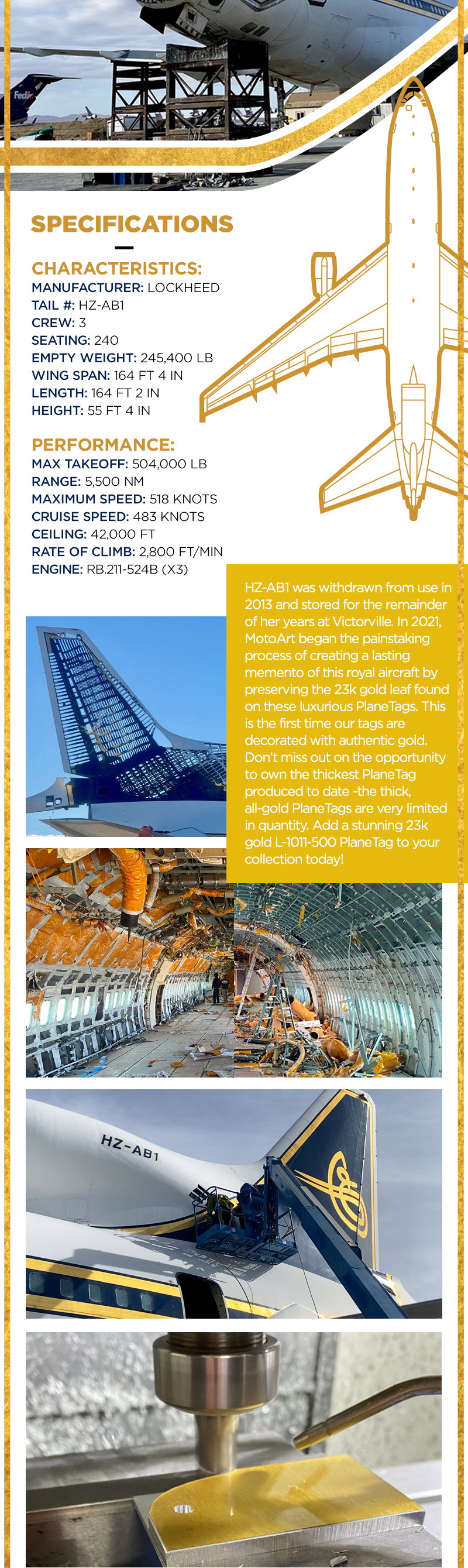 Plane Tags: A Golden Release - The L-1011 Tristar 500 PlaneTags
