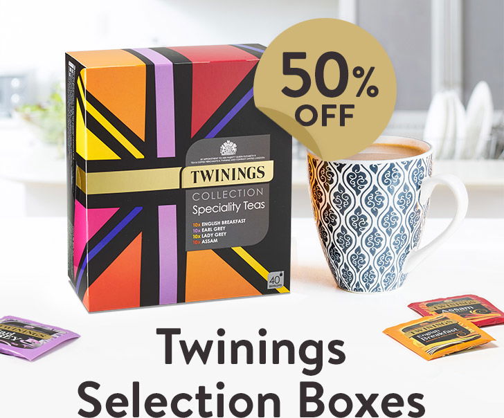 Twinings Teashop: 50% off Twinings Selection Boxes & Signature Blends