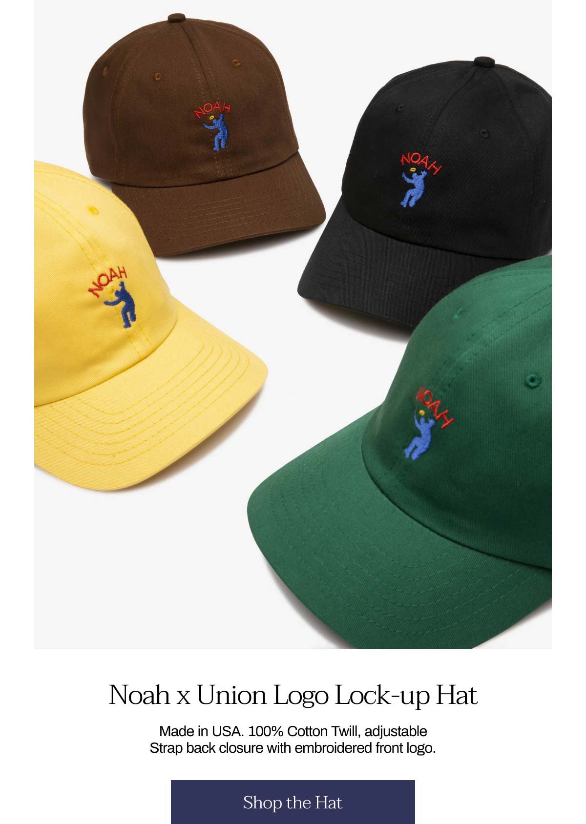 UNION NOAHLOGO LOCK-UP HAT