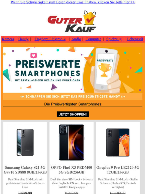 Die Preiswertigsten Smartphones!