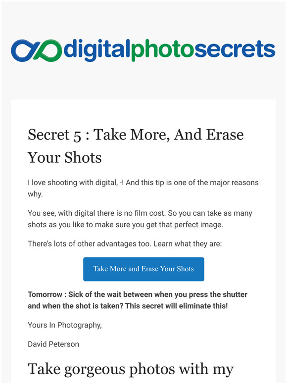 [Photo Secrets] -your Digital Photography Secret #5