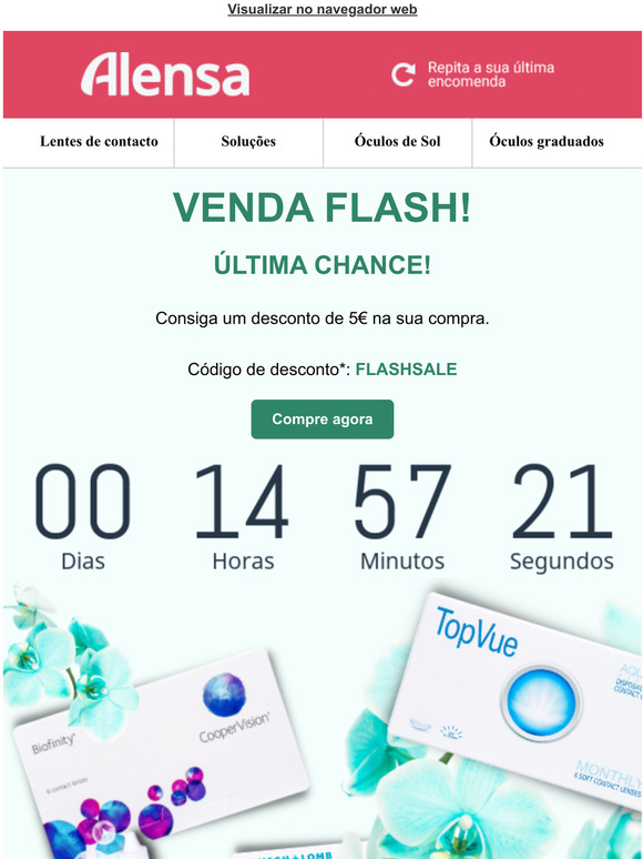 Seu desconto  vlido apenas at MEIA-NOITE