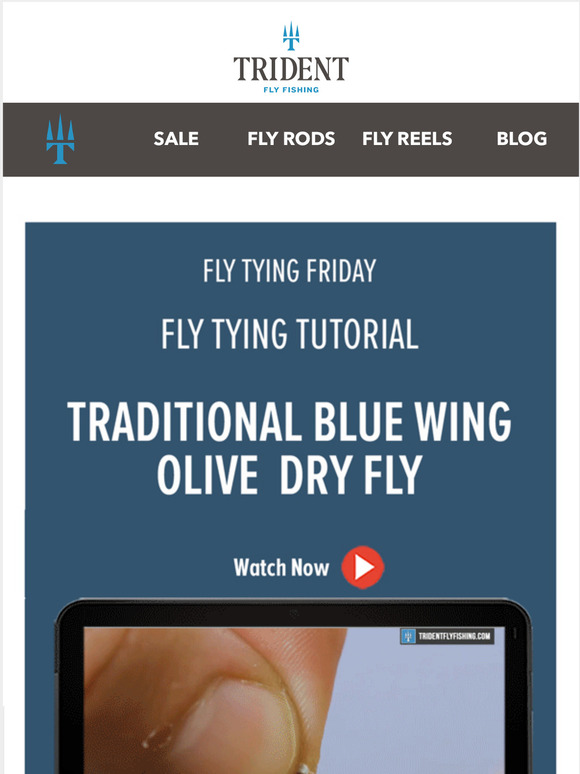 Trident Fly Fishing How to Tie the Traditional Blue Wing Olive Dry Fly