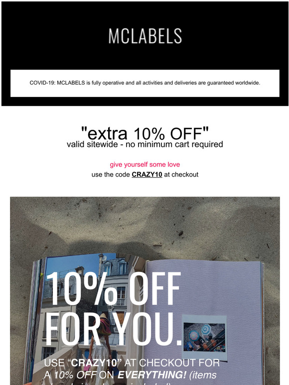 Only for the weekend 10% OFF is now sitewide!