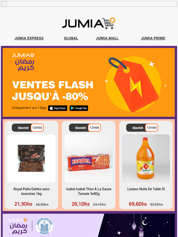 Jumia Maroc 2 Vos produits supermarch au meilleur prix Rendezvous 12H
